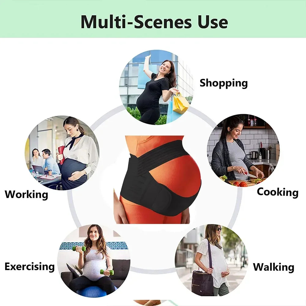 Pregnant Women Support Belly Band Back Clothes Belt Adjustable Waist Care Maternity Abdomen Brace Protector Pregnancy
