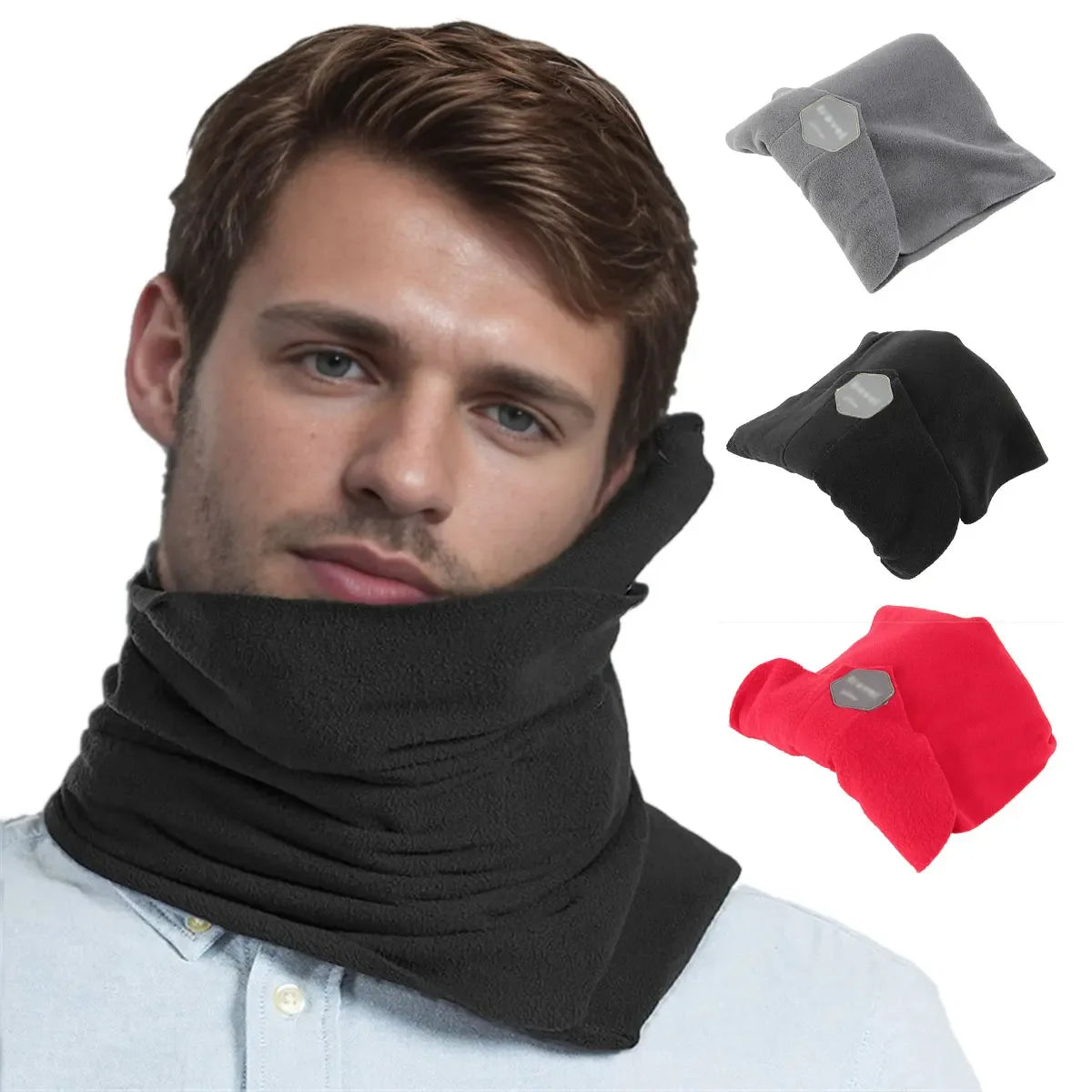 1Pc Scarf Style Outdoor Travel Pillows With Super Soft Neck Support Airplane Travel Pillows Trips Cervical Nap Neck Pillows Gift