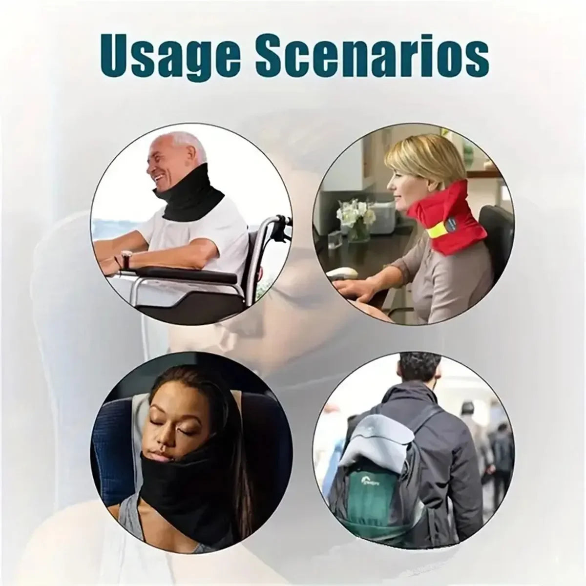 1Pc Scarf Style Outdoor Travel Pillows With Super Soft Neck Support Airplane Travel Pillows Trips Cervical Nap Neck Pillows Gift