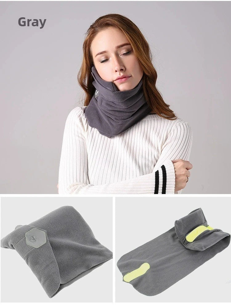 1Pc Scarf Style Outdoor Travel Pillows With Super Soft Neck Support Airplane Travel Pillows Trips Cervical Nap Neck Pillows Gift
