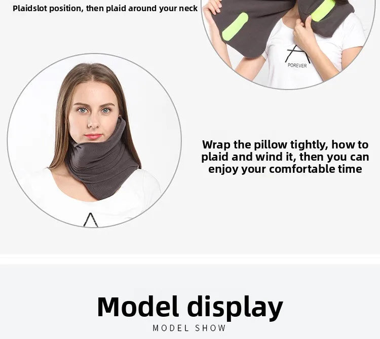 1Pc Scarf Style Outdoor Travel Pillows With Super Soft Neck Support Airplane Travel Pillows Trips Cervical Nap Neck Pillows Gift