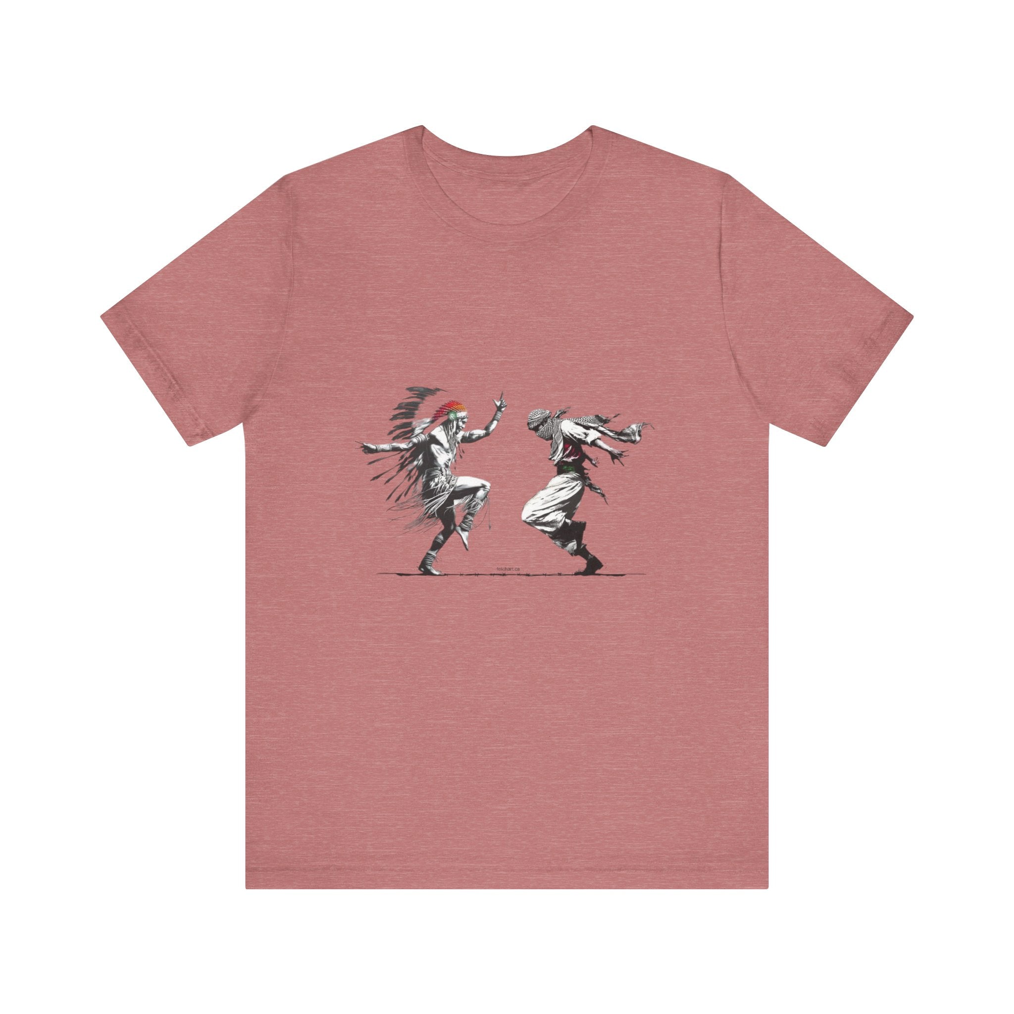 T-Shirt Palestinian and Native American Resistance Dancing