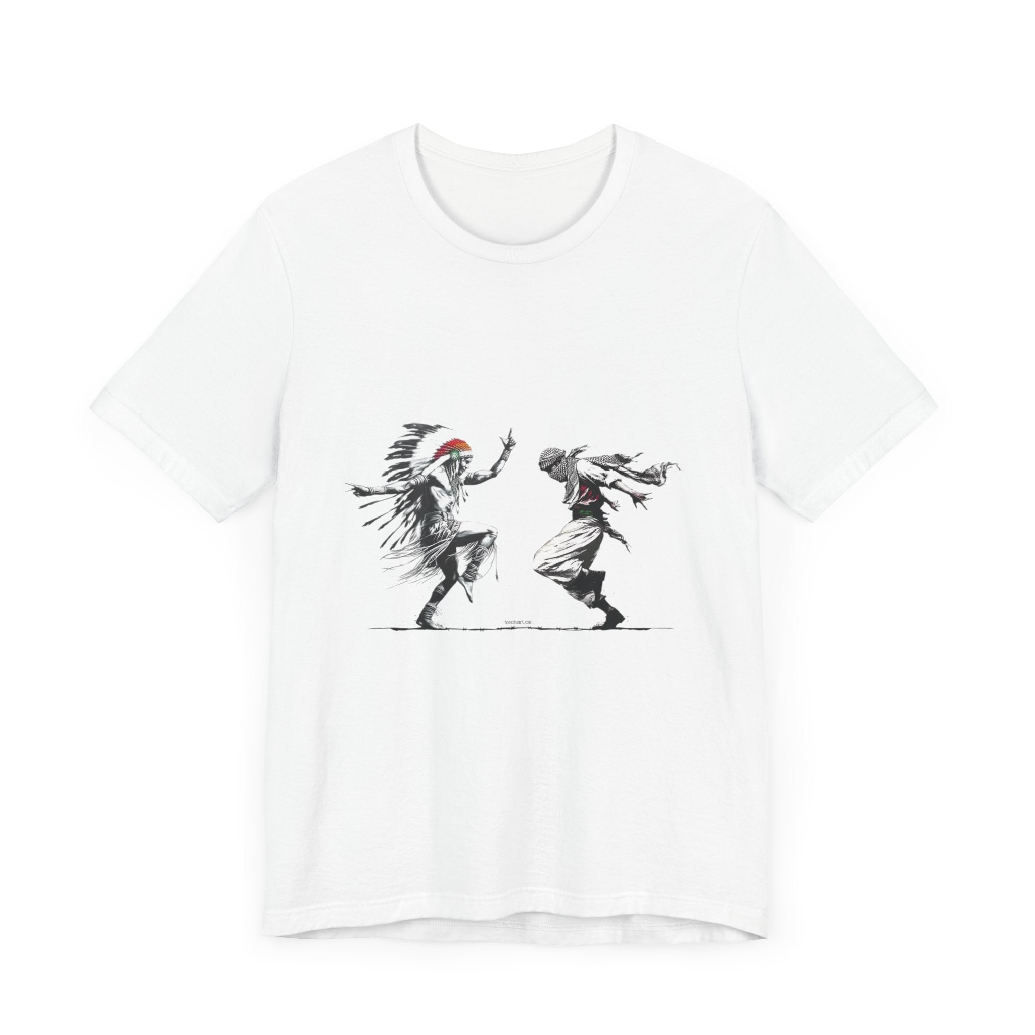 T-Shirt Palestinian and Native American Resistance Dancing