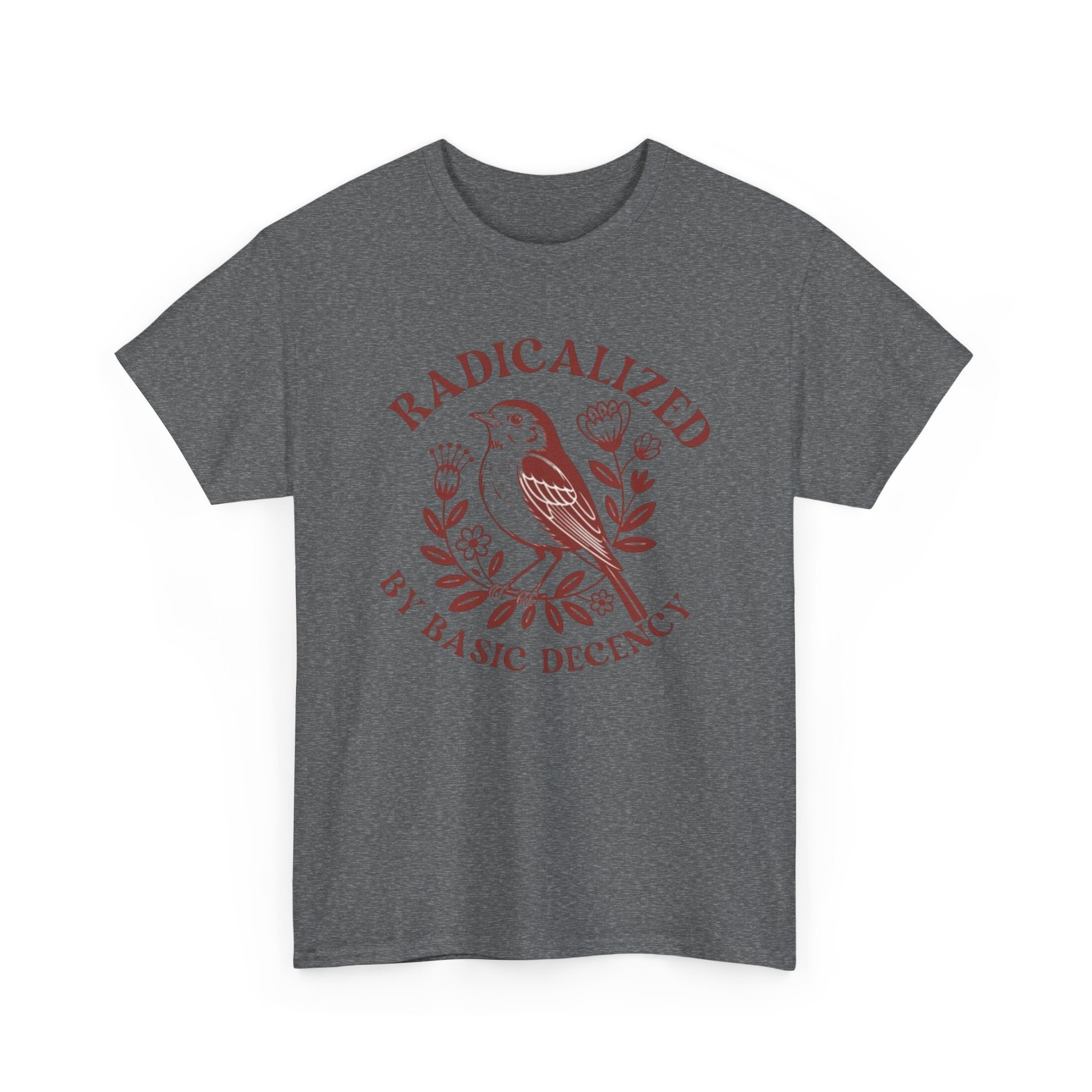 Radicalized by Basic Decency T-Shirt — Vintage Bird Graphic Tee