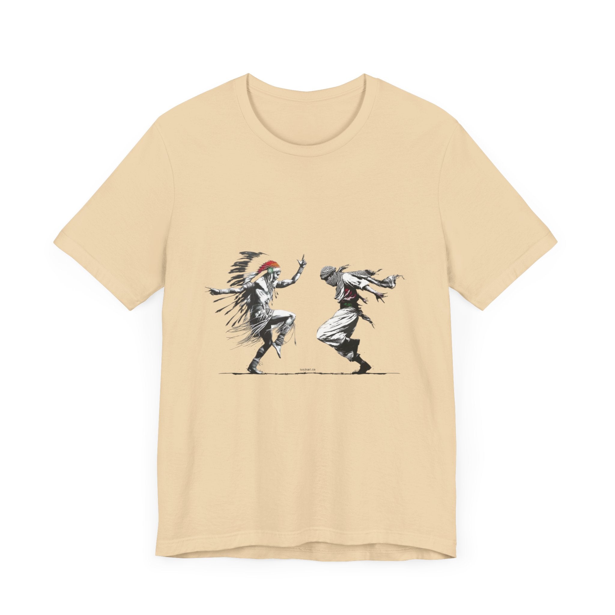 T-Shirt Palestinian and Native American Resistance Dancing