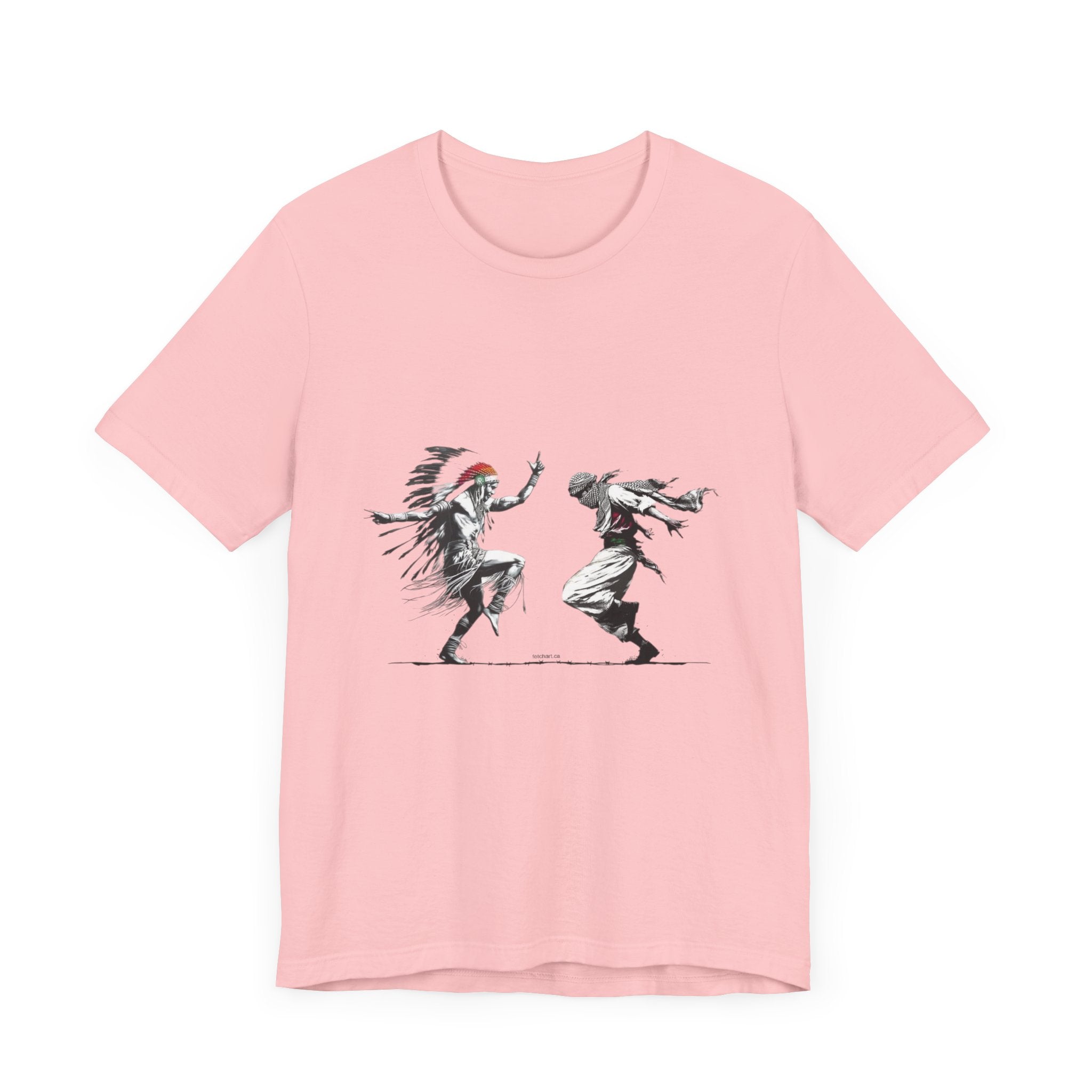T-Shirt Palestinian and Native American Resistance Dancing