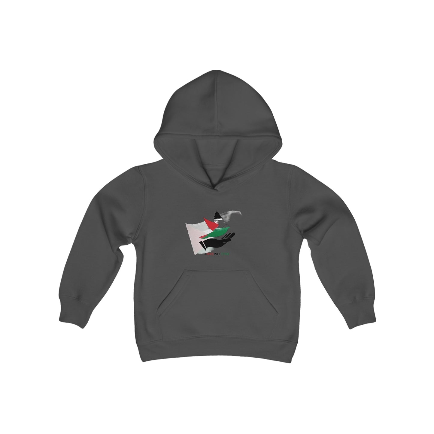 Youth Heavy Blend Free Palestine bird Hooded Sweatshirt