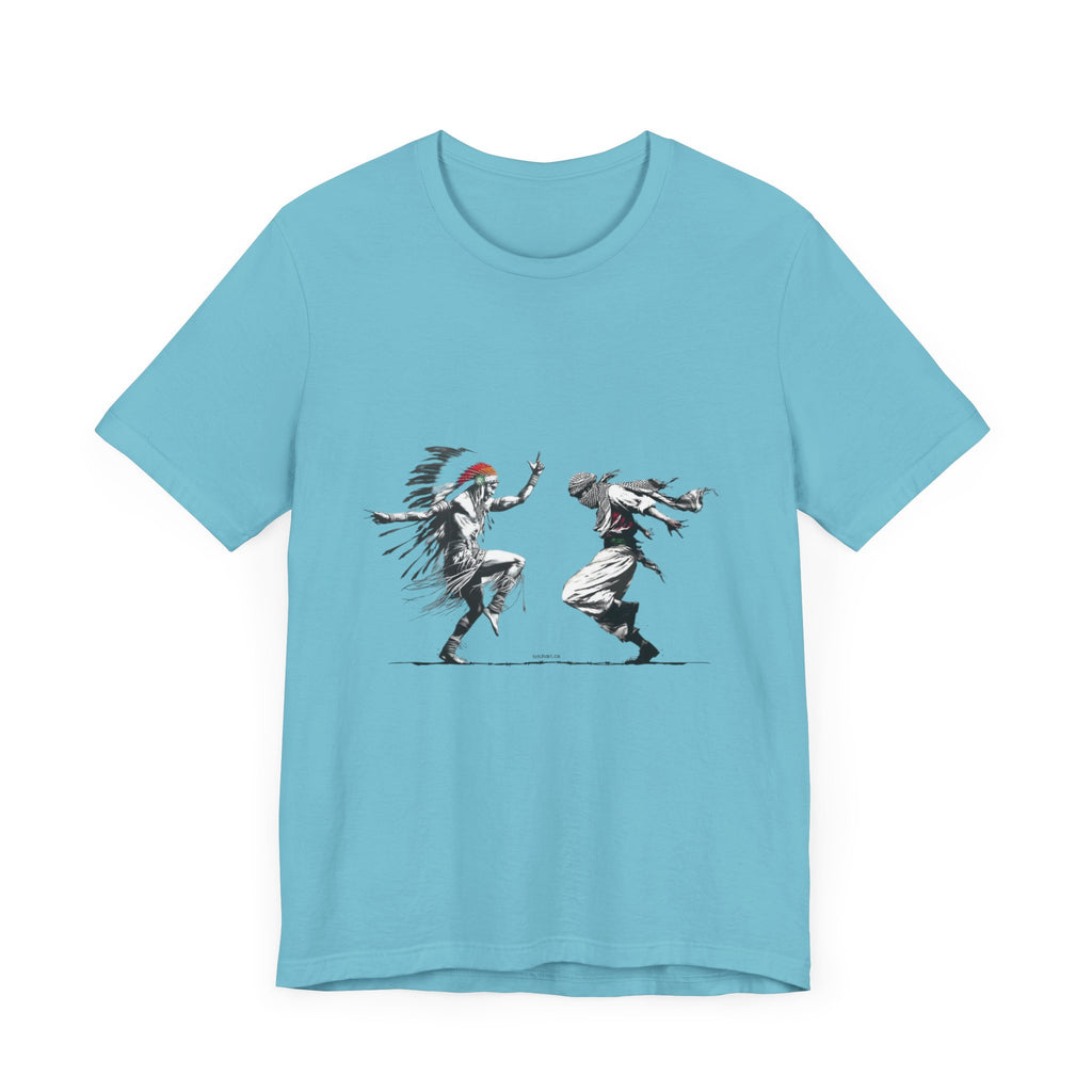T-Shirt Palestinian and Native American Resistance Dancing