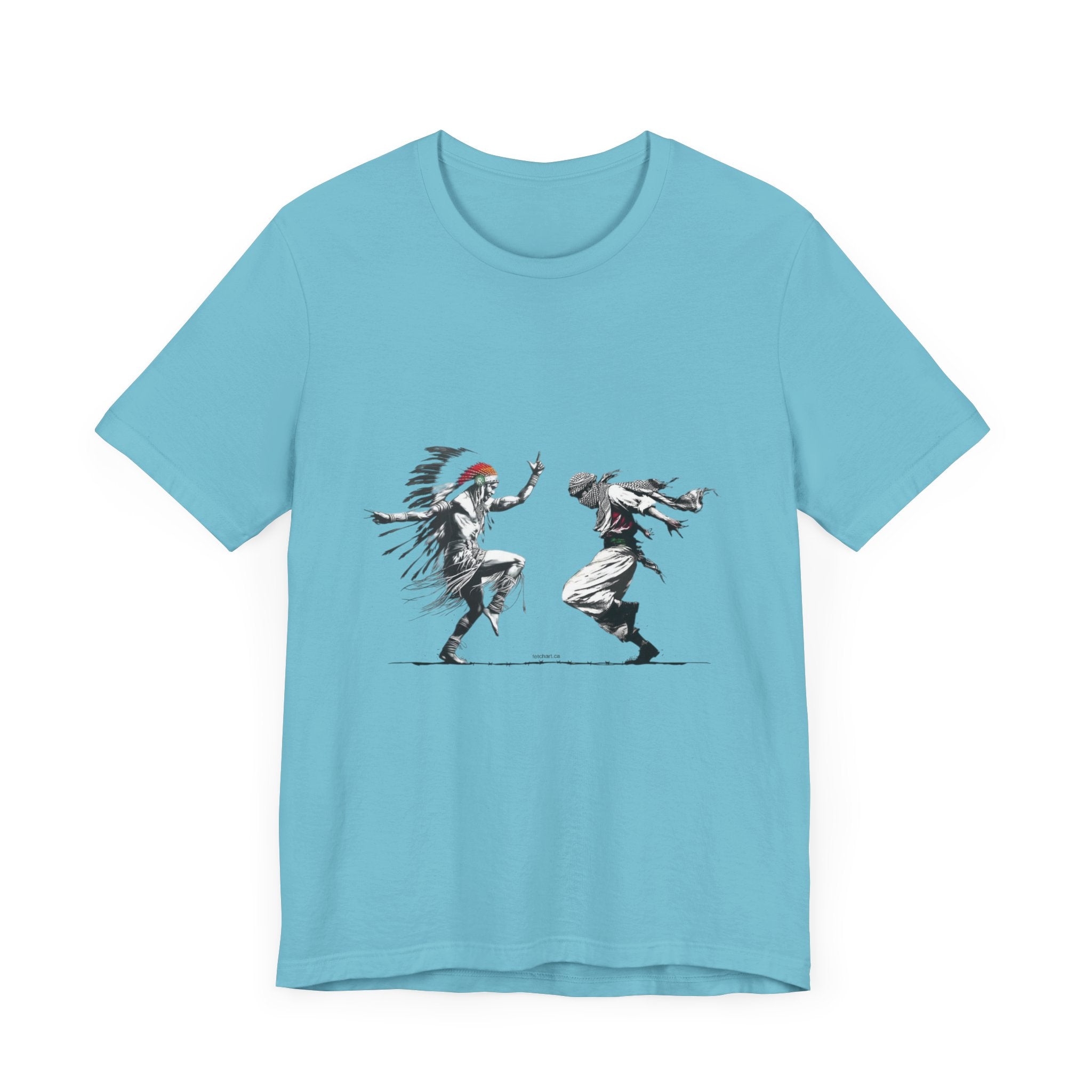 T-Shirt Palestinian and Native American Resistance Dancing