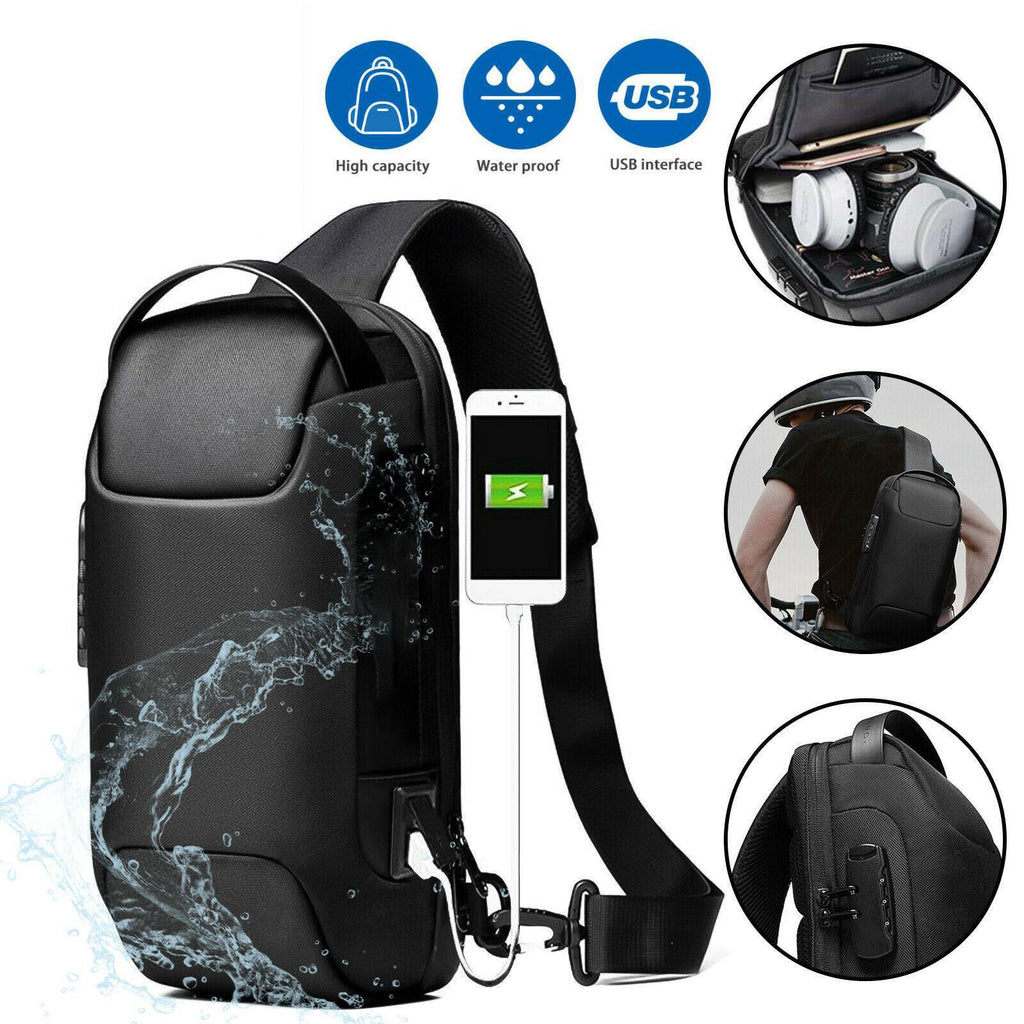 Waterproof Multifunction Crossbody Bags Anti-theft Shoulder Bags Messenger Sling Chest Bag