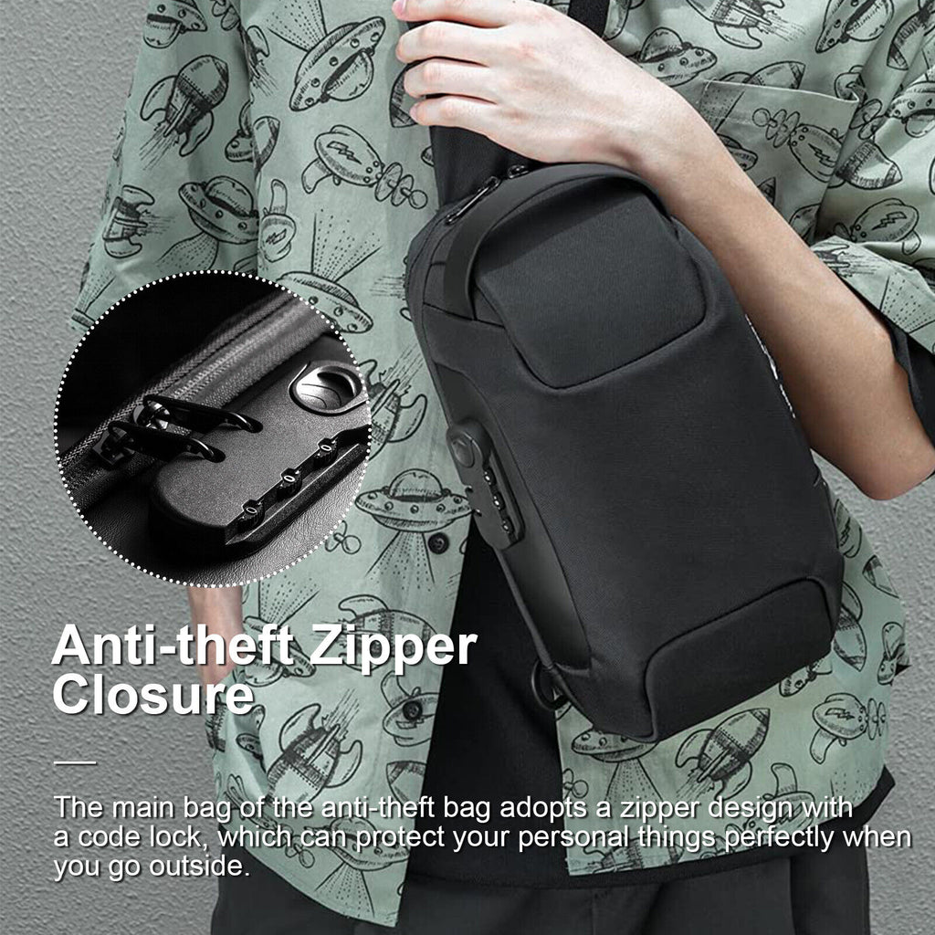 Waterproof Multifunction Crossbody Bags Anti-theft Shoulder Bags Messenger Sling Chest Bag