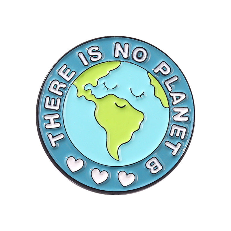 Creative Cartoon Protect The Earth Shape Brooch