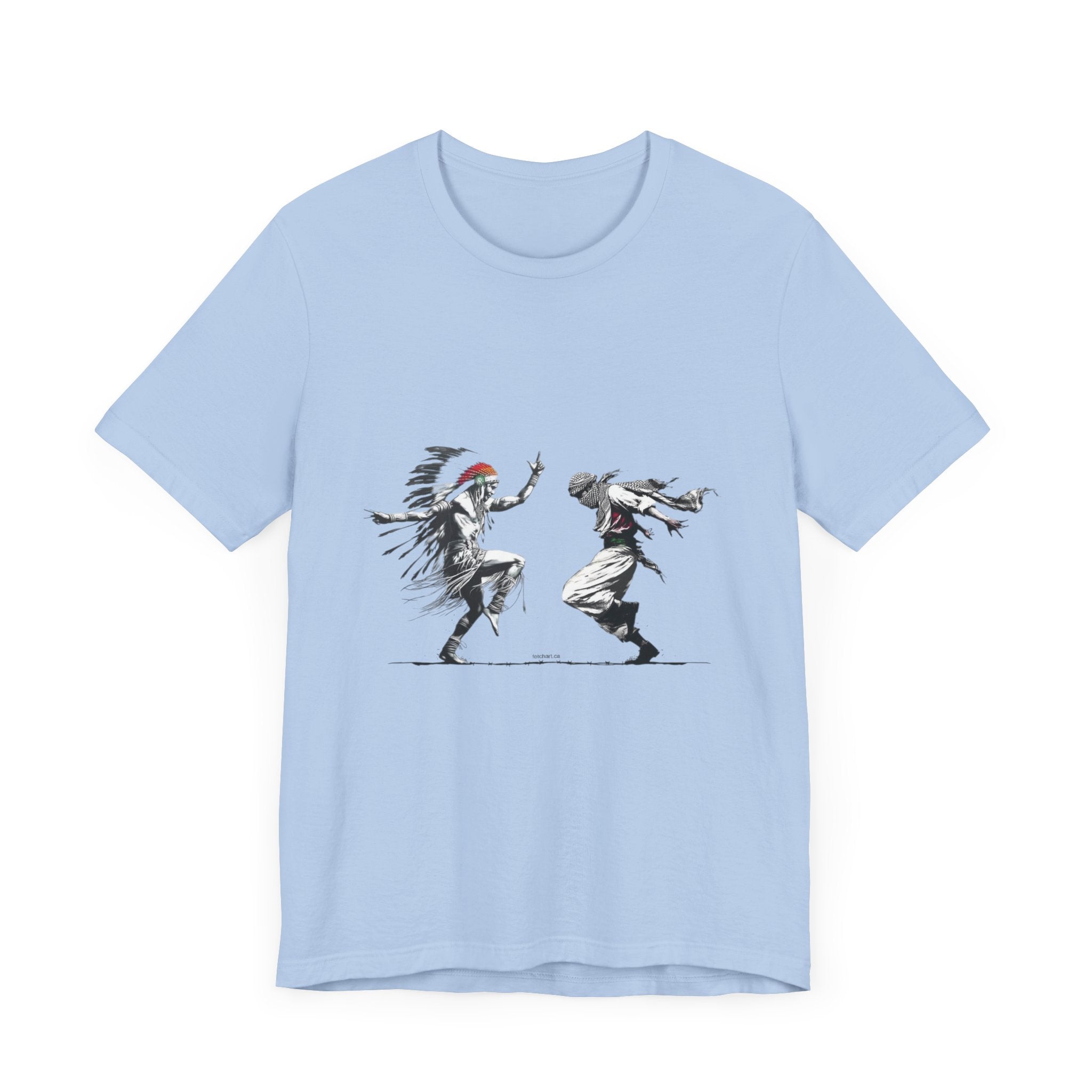 T-Shirt Palestinian and Native American Resistance Dancing