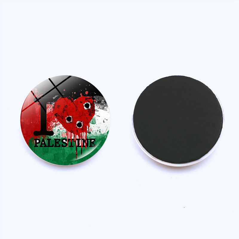 National Flag Refridgerator Magnets Crystal Glass