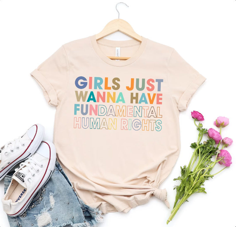 Women's Fertility Freedom Graphic Feminist Crew Neck T-Shirt