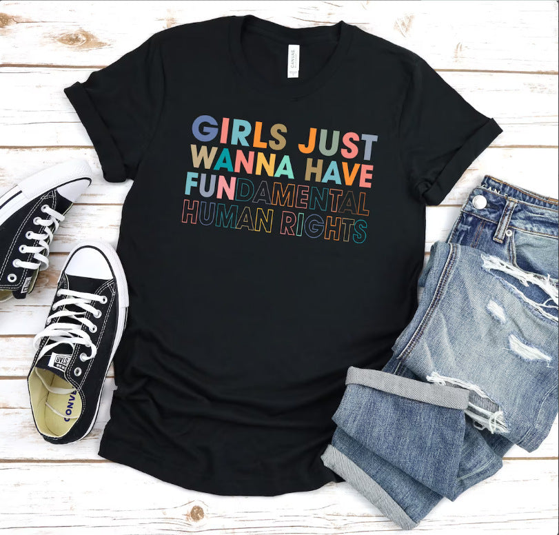 Women's Fertility Freedom Graphic Feminist Crew Neck T-Shirt