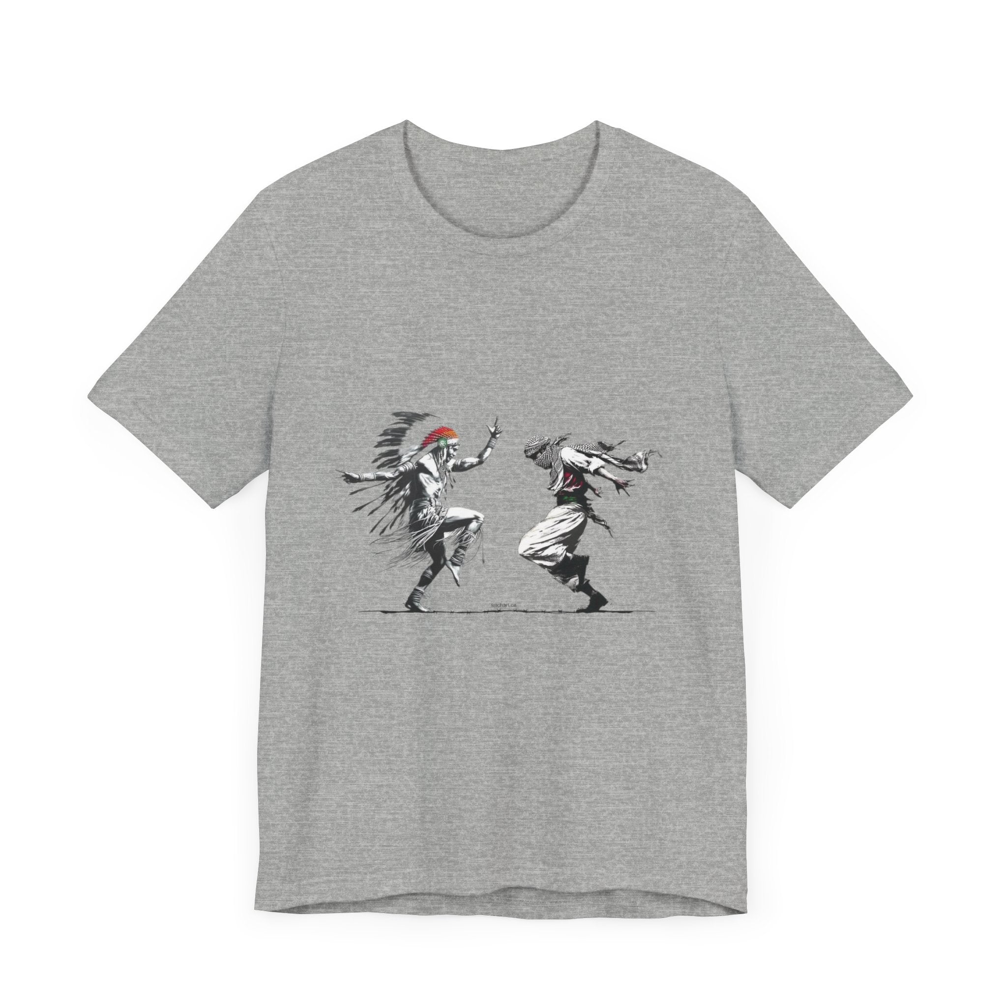 T-Shirt Palestinian and Native American Resistance Dancing