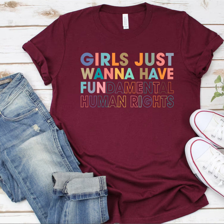 Women's Fertility Freedom Graphic Feminist Crew Neck T-Shirt
