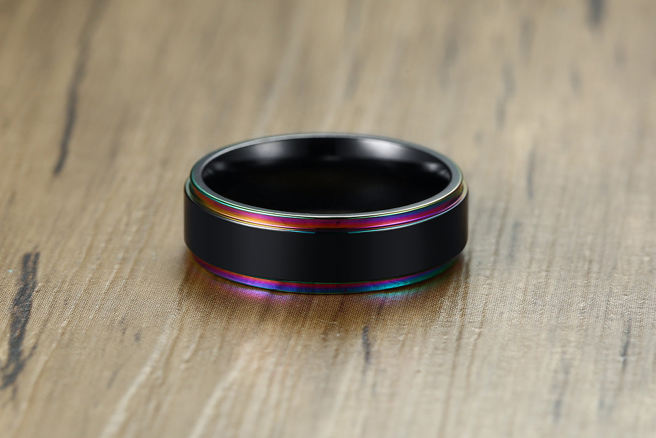 Stainless Steel Rainbow Flag Drop Oil Ring