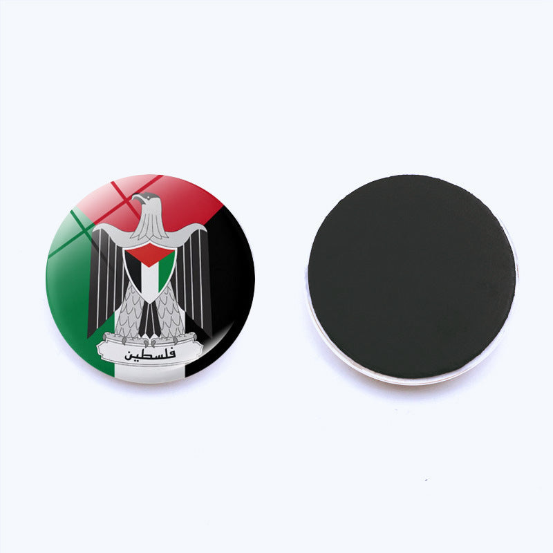 National Flag Refridgerator Magnets Crystal Glass