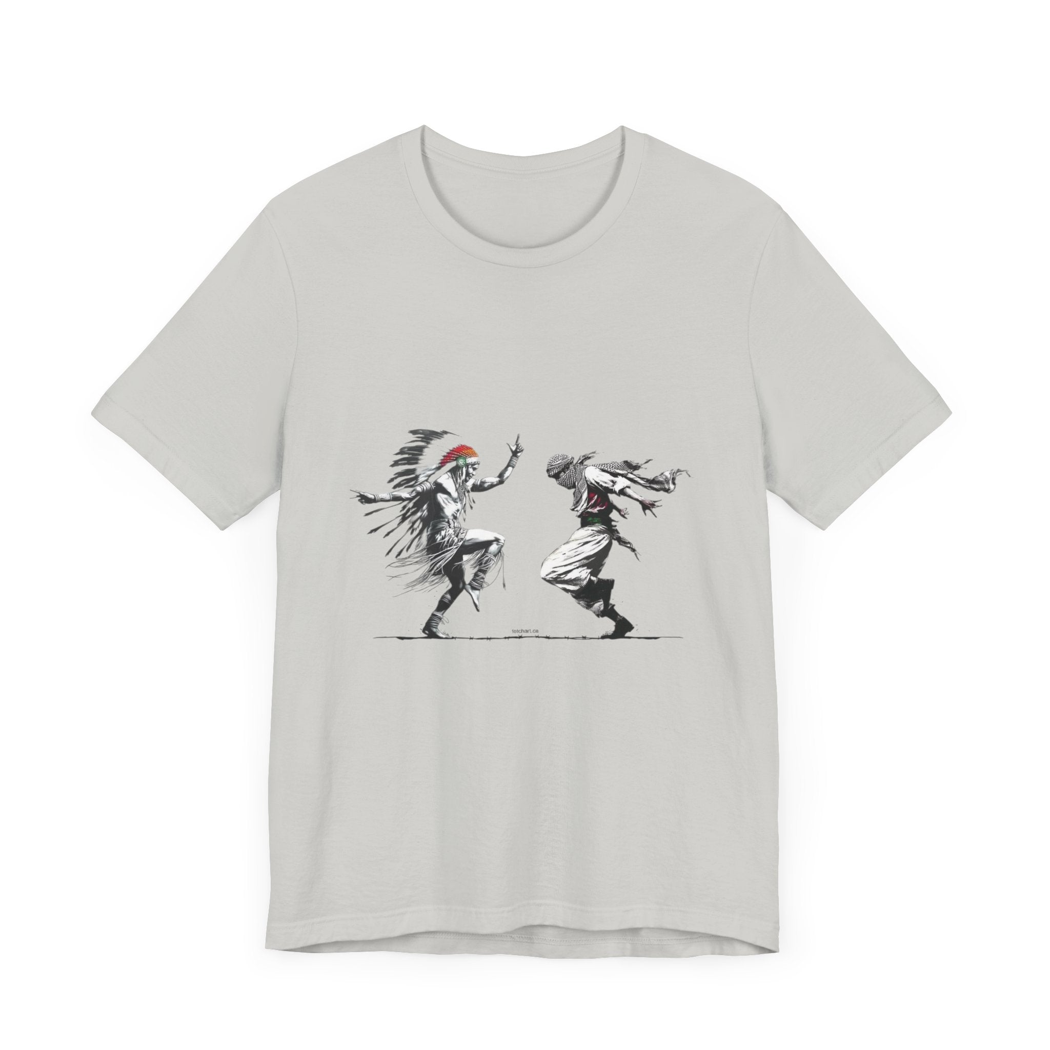 T-Shirt Palestinian and Native American Resistance Dancing