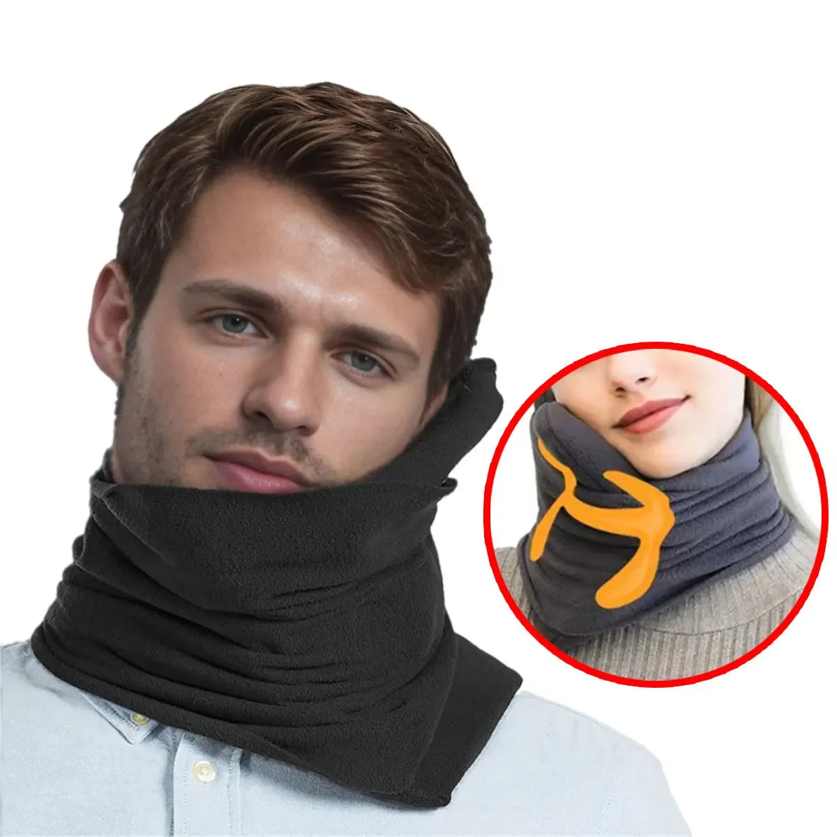 1Pc Scarf Style Outdoor Travel Pillows With Super Soft Neck Support Airplane Travel Pillows Trips Cervical Nap Neck Pillows Gift