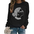 Justice Monogram Human Rights Print Crew Neck Long Sleeve Sweatshirt