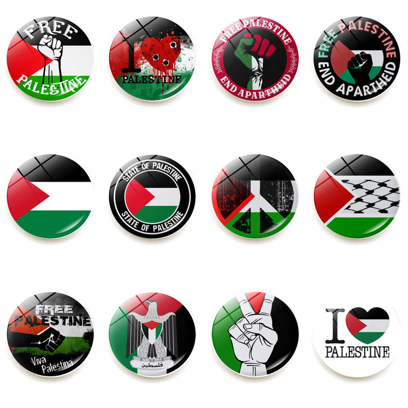National Flag Refridgerator Magnets Crystal Glass